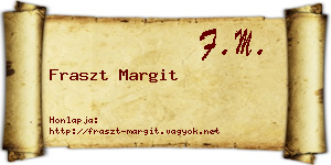 Fraszt Margit névjegykártya